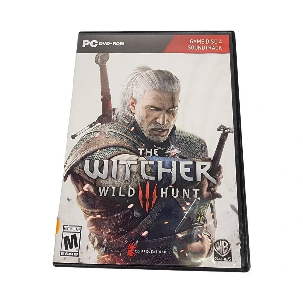 The Witcher 3 Wild Hunt PC Soundtrack CD Game Disc 4 with Booklet and‎ Stickers